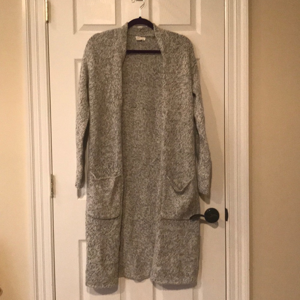 Long Grey Sweater.